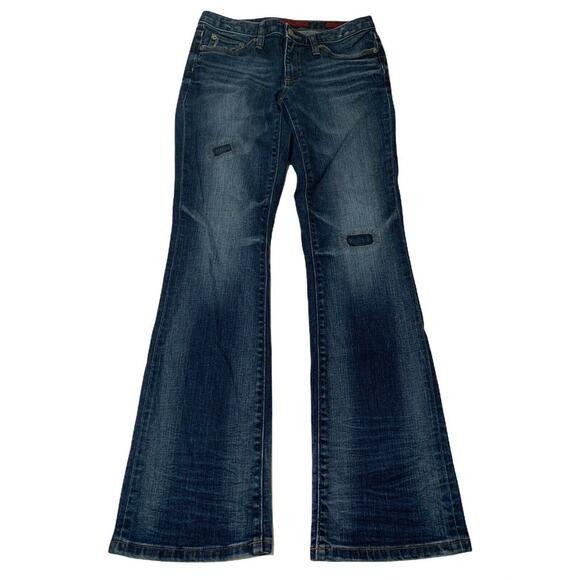 Banana Republic Women's Straight Leg Jeans Size 4 Blue Low Rise Stretch Bootcut - Picture 1 of 10